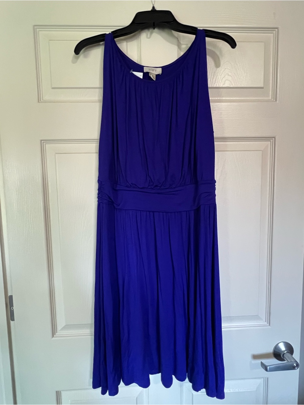 LOFT Sleeveless Midi Dress in Purple